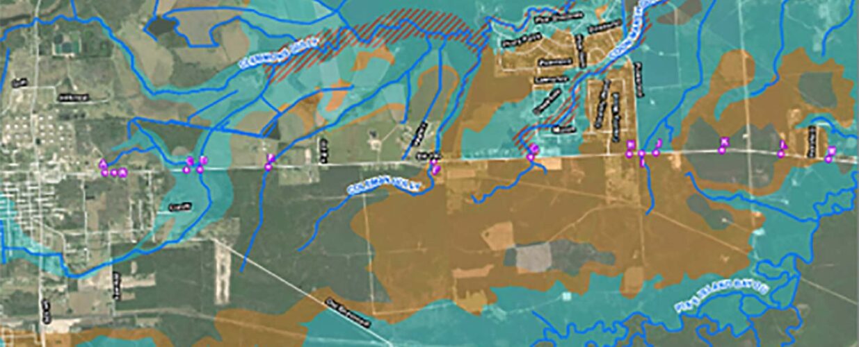 flood mapping for SH 105 project